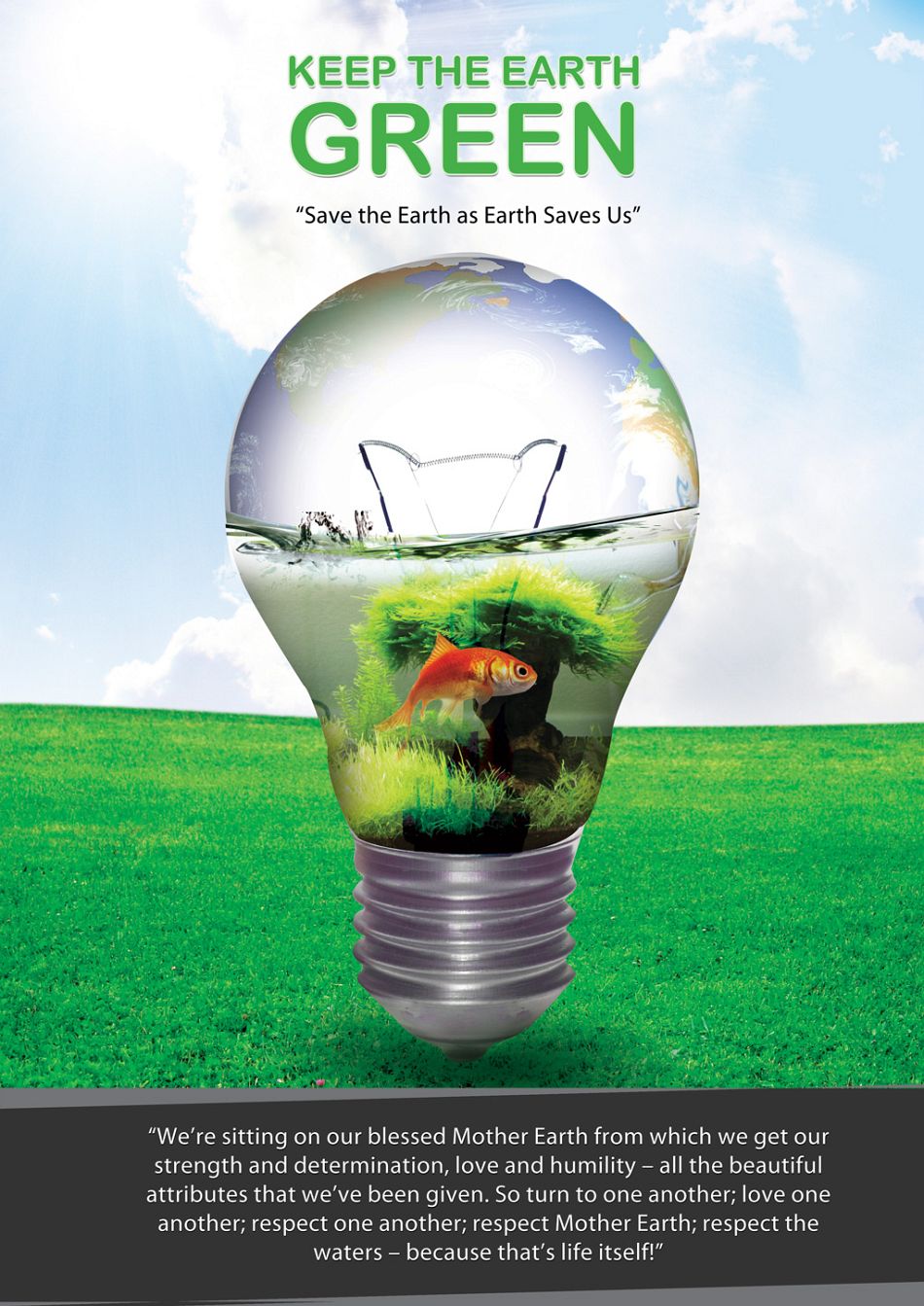 Review of Poster for Save Earth Concept - Great Start that needs ...